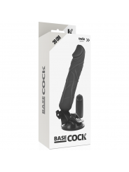 BASECOCK - VIBRATORE REALISTICO TELECOMANDO NERO 20 CM -O- 4 CM