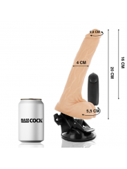 BASECOCK - VIBRATORE TELECOMANDO NATURALE REALISTICO CON TESTICOLI 20 CM -O- 4 CM