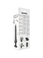 BASECOCK - VIBRATORE REALISTICO TELECOMANDO NERO CON TESTICOLI 20 CM -O- 4 CM