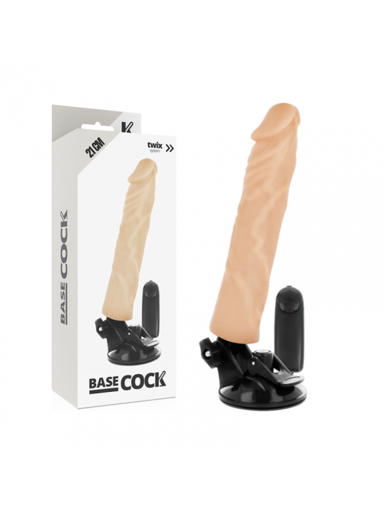 BASECOCK - VIBRATORE REALISTICO TELECOMANDO NATURALE 21 CM -O- 4 CM