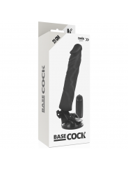 BASECOCK - VIBRATORE REALISTICO TELECOMANDO NERO 21 CM -O- 4 CM