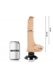 BASECOCK - VIBRATORE REALISTICO 2-1 NATURALE 18.5 CM -O- 4 CM