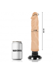 BASECOCK - VIBRATORE REALISTICO 2-1 NATURALE 20 CM -O- 4 CM