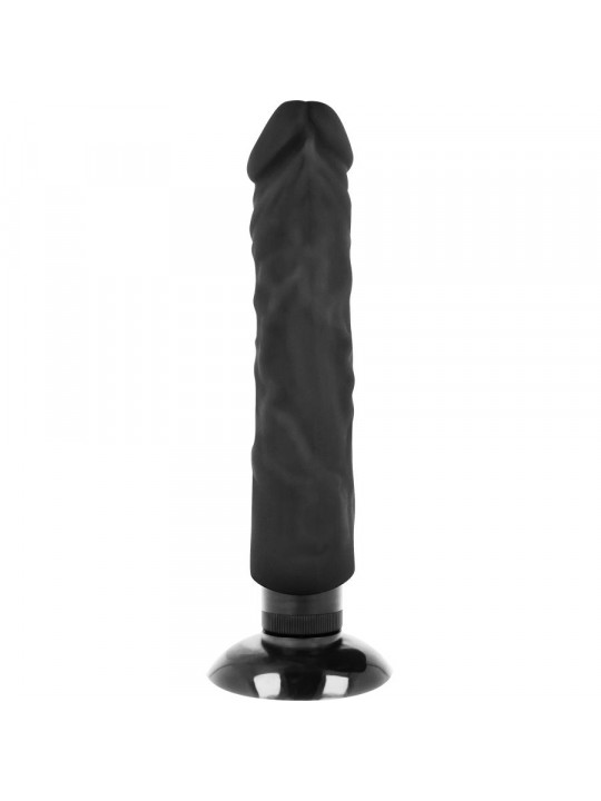 BASECOCK - VIBRATORE REALISTICO 2-1 NERO 20 CM -O- 4 CM