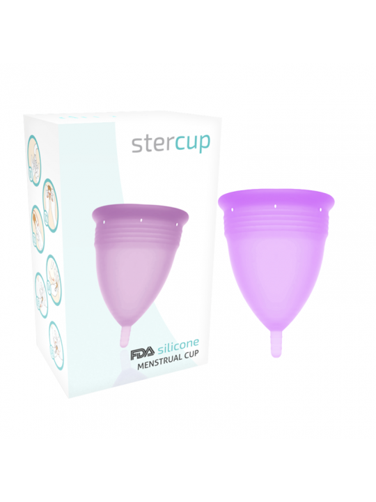 STERCUP - COPPA MESTRUALE IN SILICONE FDA LILLA - TAGLIA S