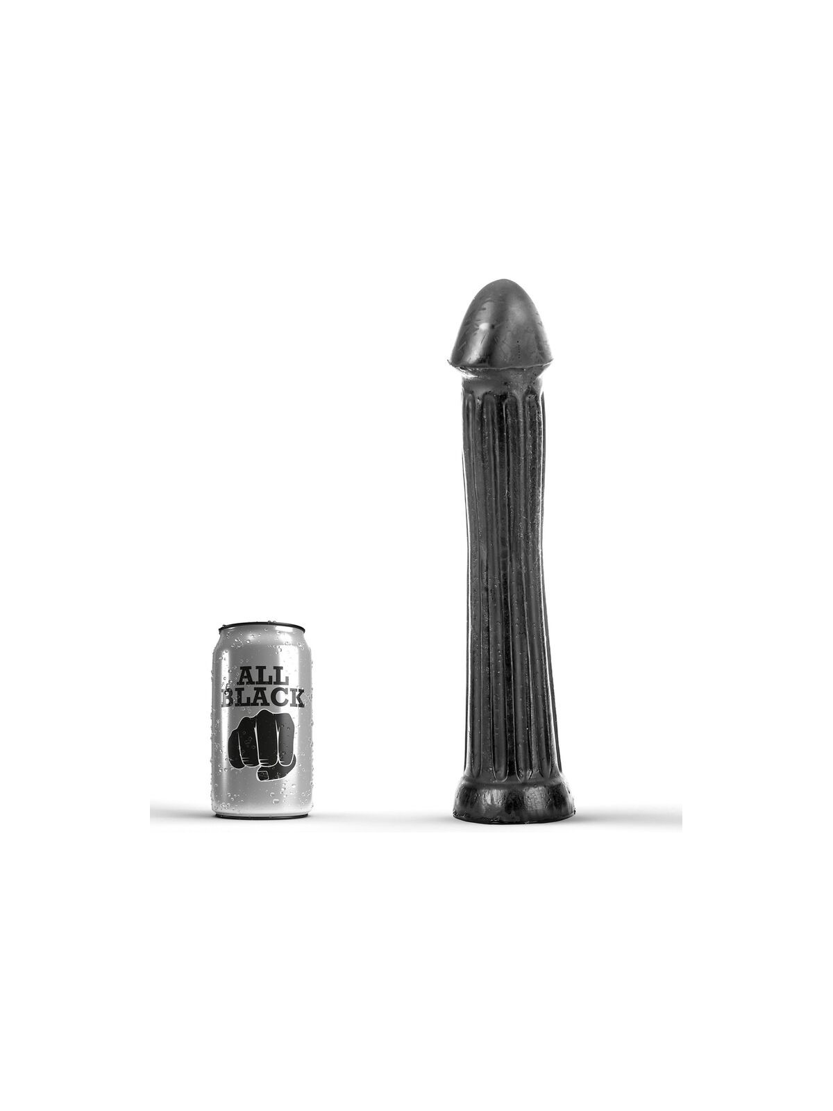 ALL BLACK - DILDO CON PLUG 31 CM