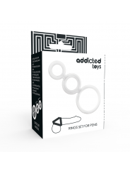 ADDICTED TOYS - SET DI ANELLI PER PENE TRASPARENTE