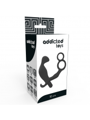 ADDICTED TOYS - PLUG ANALE CON DOPPIO ANELLO PER PENE E TESTICOLI NERI