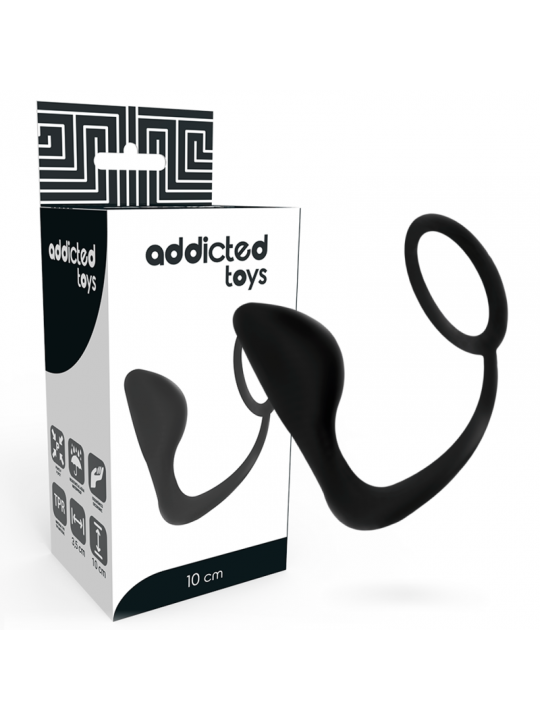 ADDICTED TOYS - PLUG ANALE CON ANELLO PENE NERO