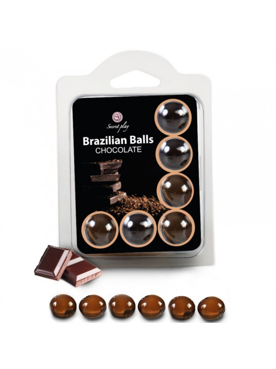 SECRETPLAY - SET 6 PALLINE BRASILIANI CIOCCOLATO