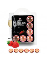 SECRETPLAY - SET 6 PALLINE BRASILIANI FRAGOLE CON CAVA