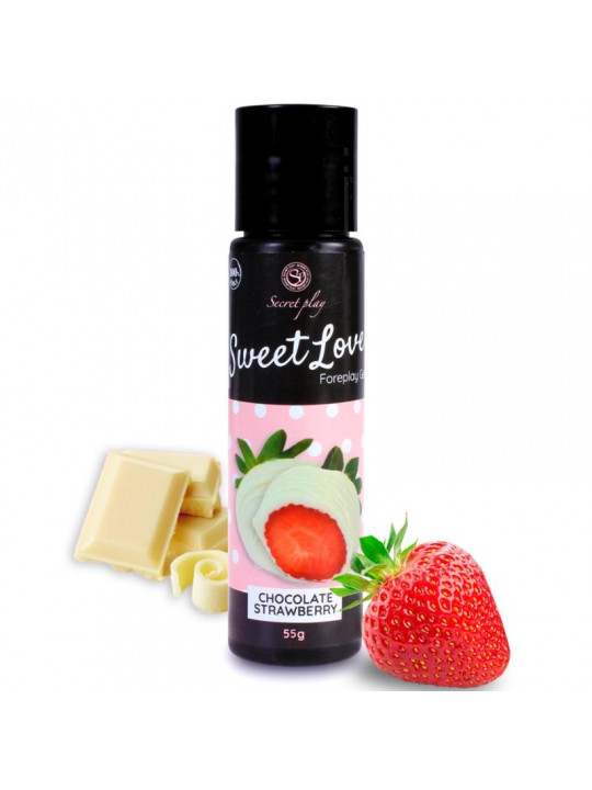 SECRETPLAY - GEL  DOLCE AMORE FRAGOLA E CIOCCOLATO BIANCO 60 ML