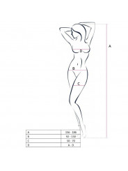 PASSION - WOMAN BS055 BODYSTOCKING BIANCO TAGLIA UNICA