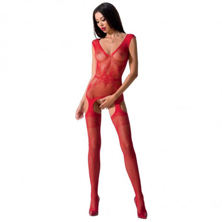 PASSION - WOMAN BS062 BODYSTOCKING ROSSO TAGLIA UNICA