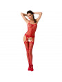 PASSION - WOMAN BS050 BODYSTOCKING ROSSO TAGLIA UNICA