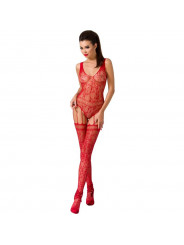 PASSION -E DONNA BS051 BODYSTOCK ROSSO