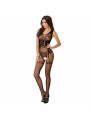 PASSION - DONNA BS052 BODYSTOCKING NERO TAGLIA UNICA