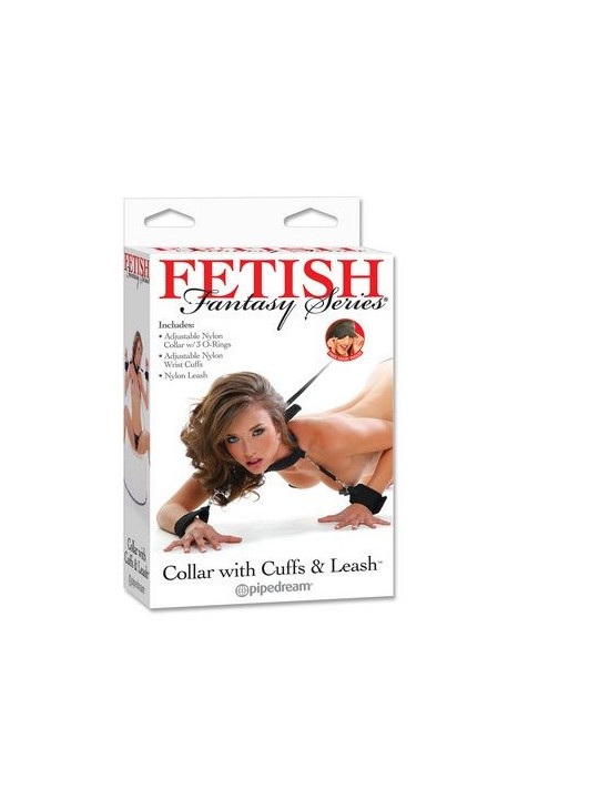 FETISH FANTASY SERIES - COLLARE FETISH CON POLSINI E GUINZAGLIO