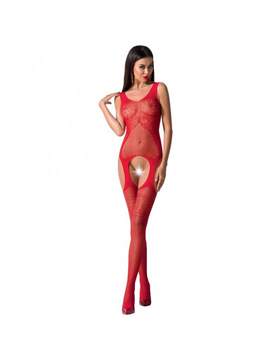 PASSION - WOMAN BS061 BODYSTOCKING ROSSO TAGLIA UNICA