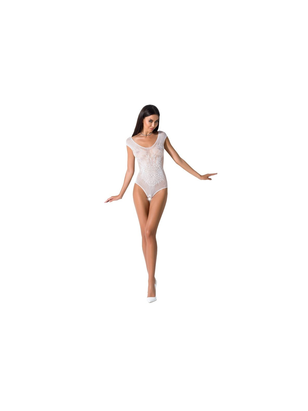 PASSION - WOMAN BS064 BODYSTOCKING BIANCO TAGLIA UNICA