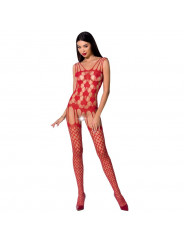 PASSION - WOMAN BS067 BODYSTOCKING ROSSO TAGLIA UNICA