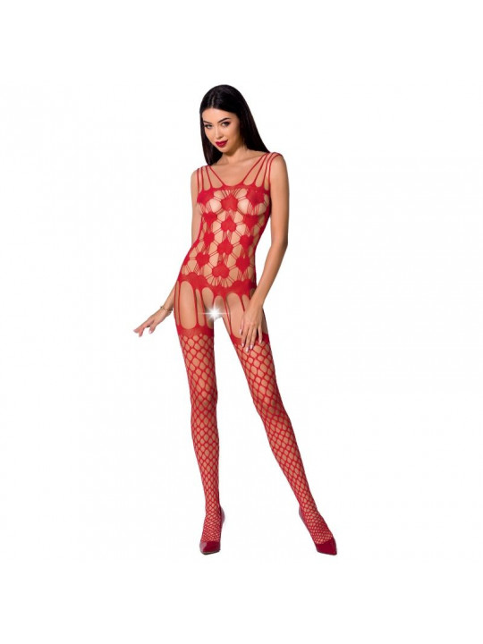 PASSION - WOMAN BS067 BODYSTOCKING ROSSO TAGLIA UNICA