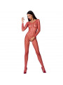 PASSION - WOMAN BS068 BODYSTOCKING ROSSO TAGLIA UNICA