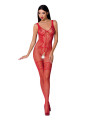 PASSION - WOMAN BS069 BODYSTOCKING ROSSO TAGLIA UNICA