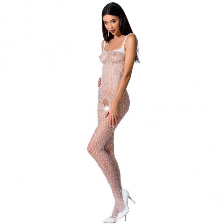 PASSION - WOMAN BS071 BODYSTOCKING BIANCO TAGLIA UNICA