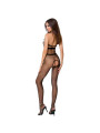 PASSION - DONNA BS048 BODYSTOCKING NERO TAGLIA UNICA