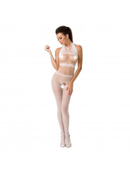 PASSION - WOMAN BS048 BODYSTOCKING BIANCO TAGLIA UNICA