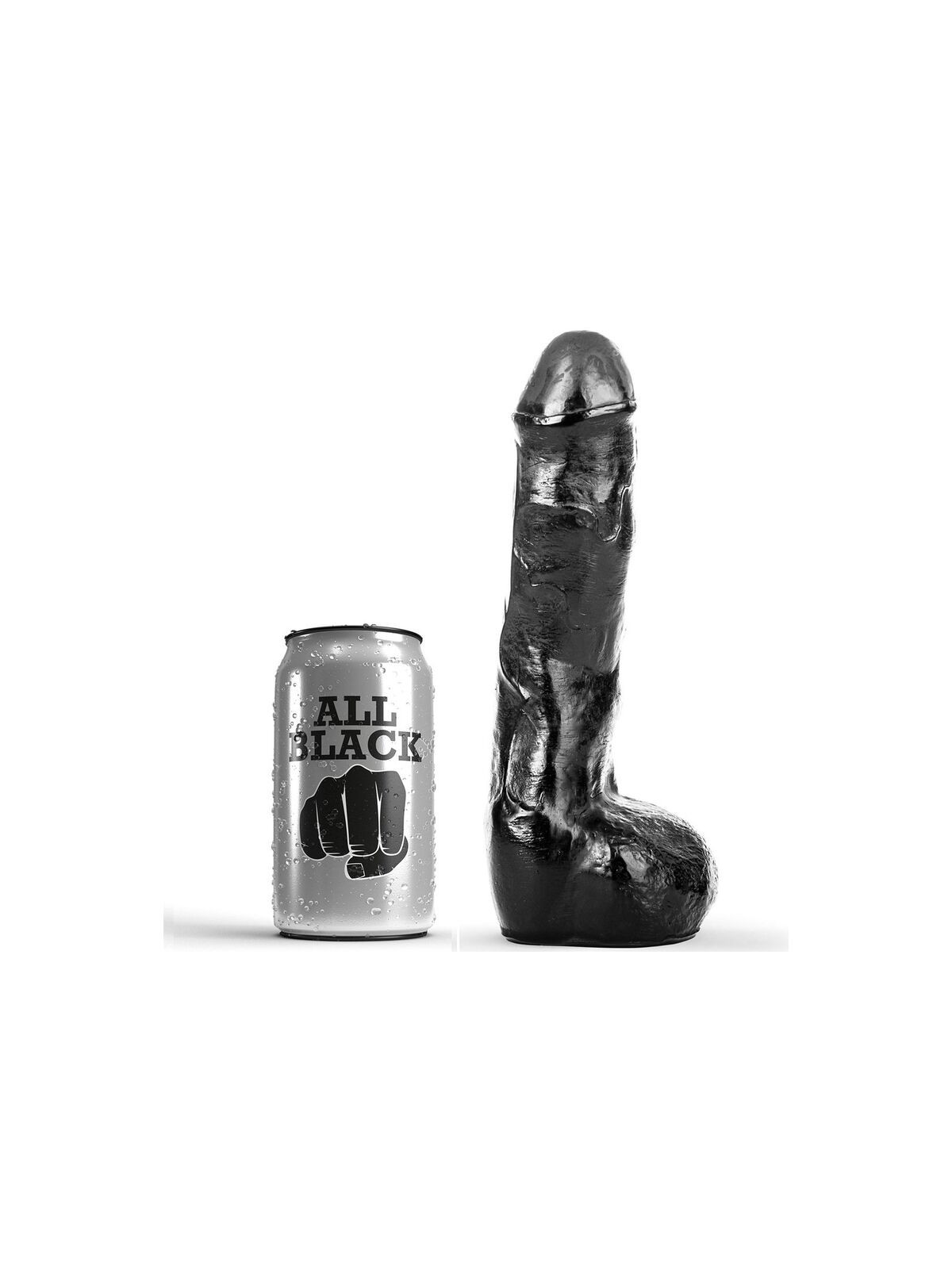 ALL BLACK - PENE ANALE REALISTICO 20 CM