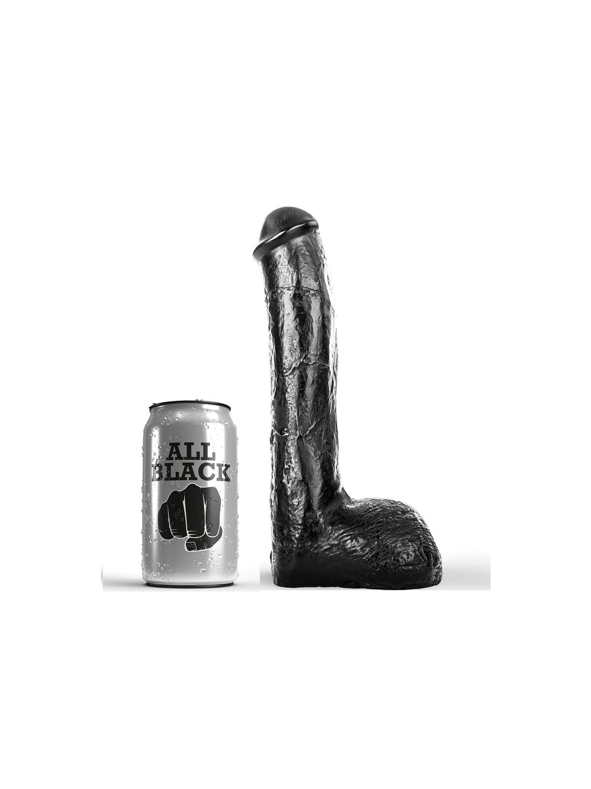 ALL BLACK - PENE ANALE REALISTICO 23 CM