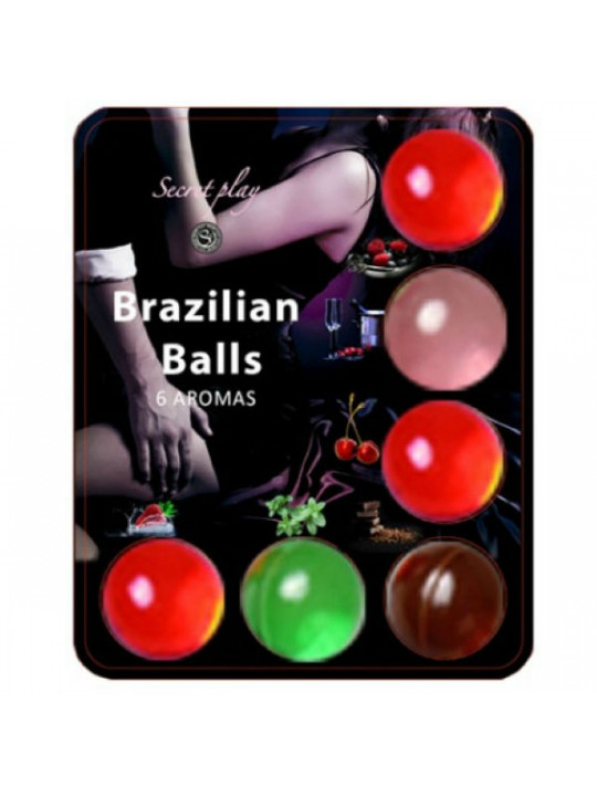 SECRETPLAY - BRASILLIAN BALLS LUBRIFICANTE HOT BALLS 6 UNITÀ