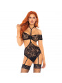 LEG AVENUE - SET DUE PEZZI TOP & TEDDY S/M