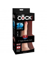 KING COCK - DILDO TRIPLA DENSIT 18 CM