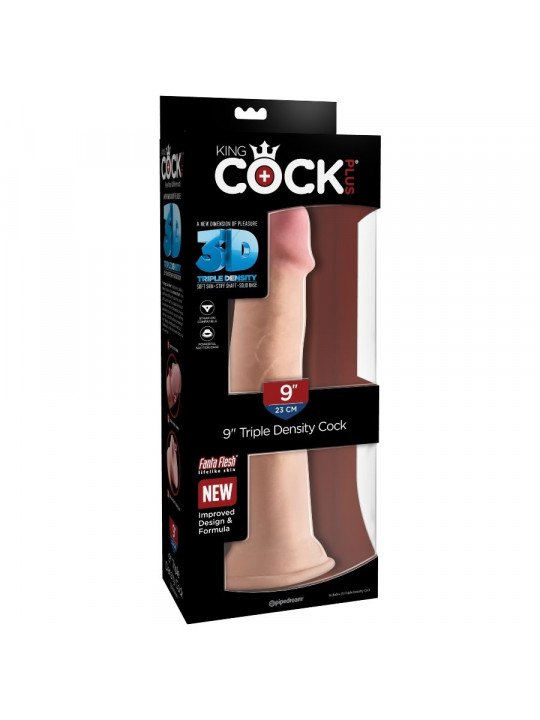 KING COCK - DILDO TRIPLA DENSIT 23 CM