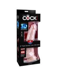 KING COCK - DILDO TRIPLA DENSIT 18.4 CM