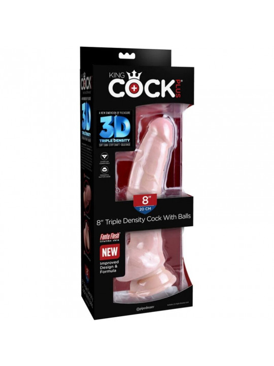 KING COCK - DILDO TRIPLA DENSIT 18.4 CM