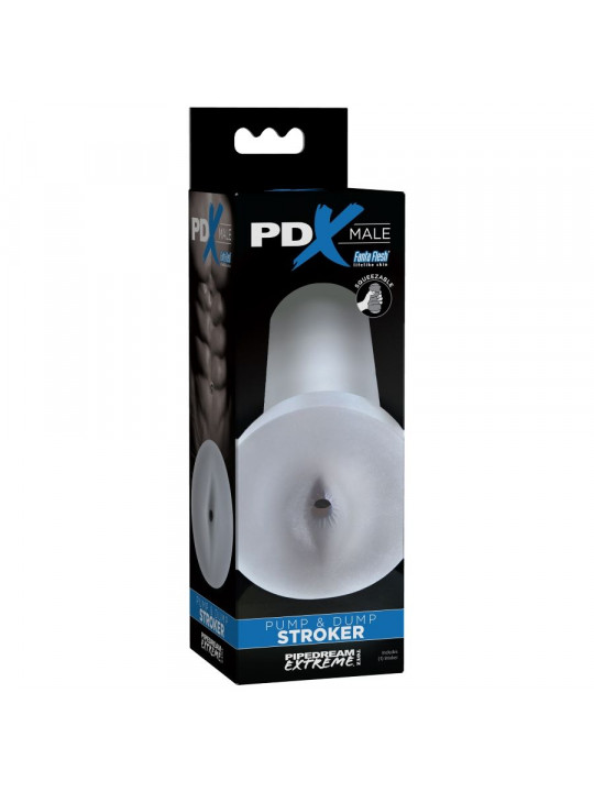 PDX MALE - POMPA E STROKER DUMP - TRASPARENTE