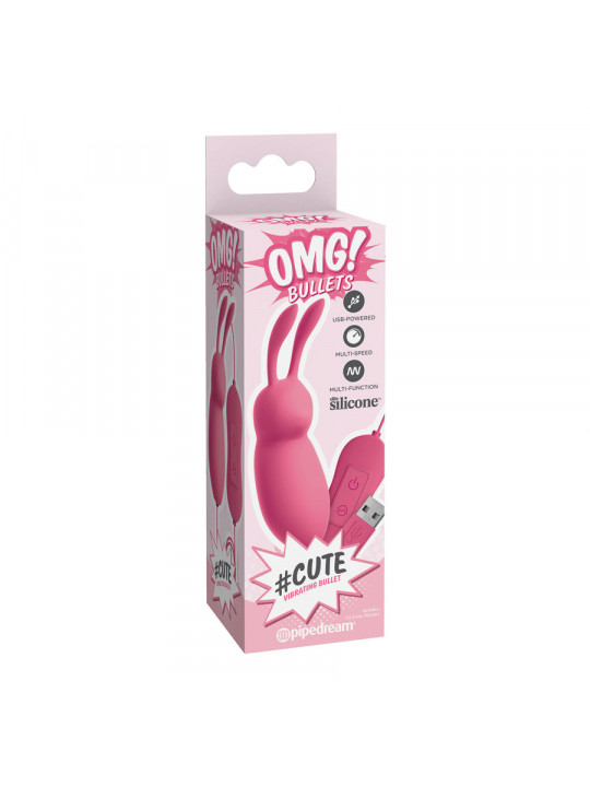 OMG - CUTE RABBIT POTENTE VIBRATORE ROSA USB