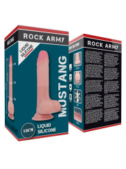 ROCKARMY - LIQUID SILICONE PREMIUM MUSTANG REALISTICO 18 CM -O- 4.14 CM