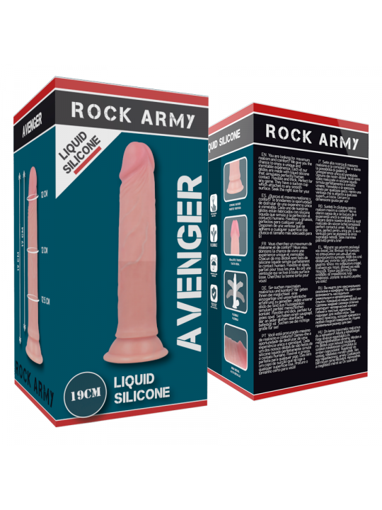 ROCKARMY - LIQUID SILICONE PREMIUM AVENGER REALISTICO 19 CM -O- 3.98 CM