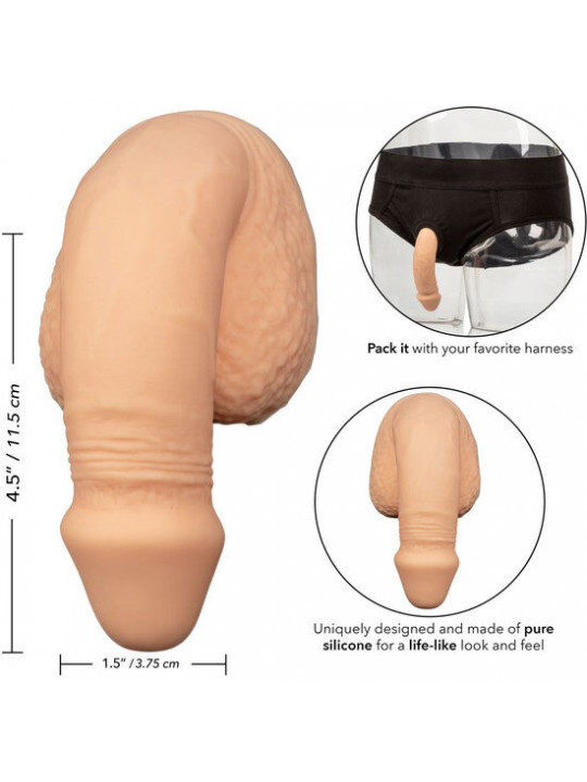 CALEXOTICS - IMBALLAGGIO IN SILICONE PENE 12.75 CM CARNE