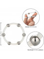 CALEXOTICS - ANELLO IN SILICONE CON PERLINE IN ACCIAIO XL