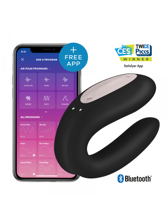 SATISFYER - DOUBLE JOY CON APP NERO