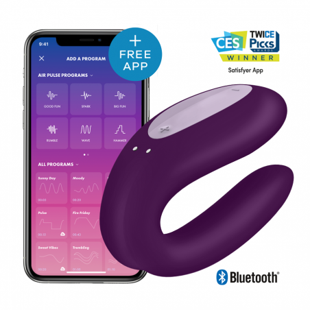 SATISFYER - DOUBLE JOY CON APP VIOLA