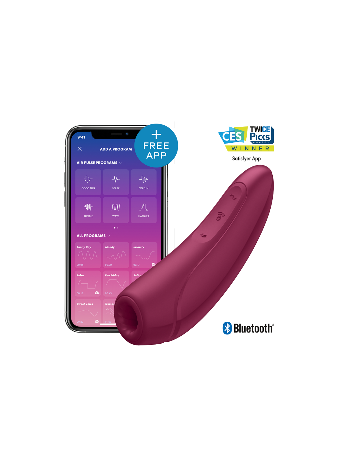 SATISFYER - CURVY 1 + ROSSO ROSA