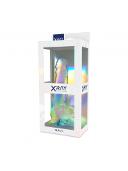 X RAY - CAZZO TRASPARENTE CON SFERE 18.5 CM -O- 3.8 CM