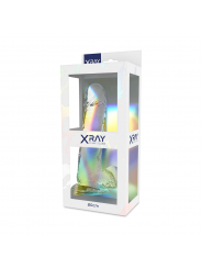 X RAY - CAZZO TRASPARENTE CON SFERE 20 CM -O- 4.5 CM